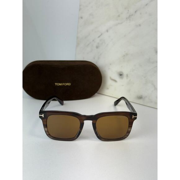 NEW Tom Ford FT0751 Dax Unisex Sunglasses in Havana Brown - Picture 4 of 5